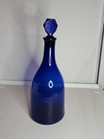 Antique GLSSS Decanter Taper Blue English Glass