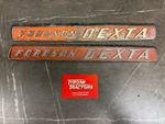 Fordson Dexta Bonnet Side Badges Emblems Original