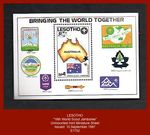 LESOTHO 1987 - "16th World Scout Jamboree" - Unmounted mint Miniature Sheet ^