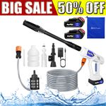 Portable Battery Cordless Car High Pressure Washer Jet Water Wash Cleaner Gun