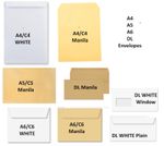 A4 A5 A6 DL envelopes WHITE / MANILA, WINDOW / No Window ENVELOPES 1-5000