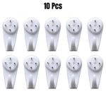 40mm Heavy Duty Hard Wall Hanging Hooks Strong White Nail Fixing Picture Hook