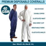 Disposable Overalls Painting Spraying Hooded Protective Coveralls Boiler Suit