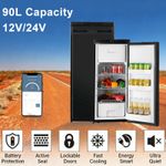 90L DC 12v 24v Campervan Compressor Refrigerator Fridge Freezer Boat Motorhome
