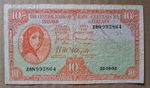 Ireland Irish 1952 10 Ten Shilling Lady Lavery (28N)  Banknote