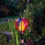 Hanging XL Rainbow Cool Flaming Effect Balloon Fiesta Solar Powered Garden Light