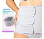 Frida Mom Postpartum Abdominal Support Binder Belt. Grey, 3-Strap, Adjustable