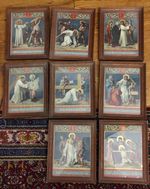 ANTIQUE STATIONS OF THE CROSS X8