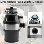 Garbage Disposal 3/4 HP 2800 RPM Under Sink Kitchen Food Waste Disposer w/ Plug.