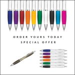 100 Printed Personalised / Promotional Trade Business pens - Wholesale / Bulk 