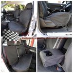 Mitsubishi L200 2014 Tailored Front & Rear Seat Covers Black 151 152