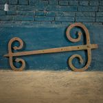 Wrought Iron Hinge, Large Blacksmith Made Hinge