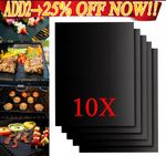 1-20X BBQ Grill Mat Non Stick Reusable Baking Mats for Outdoor BBQ Cooking Sheet