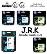 HP 305 OR 305XL Ink Cartridges Black OR Colour Genuine For DeskJet Printer