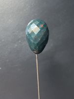 Vintage Diamond Cut Blood Stone Hat Pin 