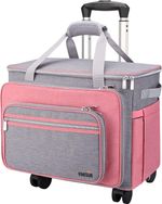 Foldable Deluxe Rolling Sewing Machine Carrying Case - Sewing Machine Carrying