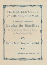EGYPT Old Rare Card A Solemn of Thanksgiving -Englise saint joseph 1935