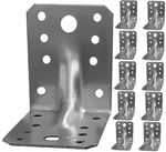 Heavy Duty 2mm Thick Zinc Plated Reinforced Corner Angle Bracket Galvanised