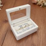 Personalized Wedding Ring Box Custom Names & Date Ring Bearer Box Engagement Box