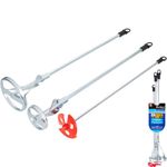 BlueSpot 3pc Drill Paint Plaster Mixer Paddle Mixing Whisk Power Tool Set