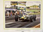 Jim Clark, Lotus  49 Ford- Kyalami -“Jimmy’s Last” Andrew  Kitson Print