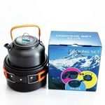 Portable aluminium non-stick camping cookware set