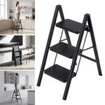 2/3/4 Step Folding Ladder Non-Slip Indoor Task Portable Tread Stool150KG Weight 
