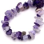 Amethyst Gemstone Bead Chips - Natural Dyed Purple Crystals - 5~8mm - 1 Strand