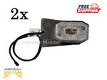 2 x White Clear Front Marker Light Lamp for Brian James Trailers Aspock