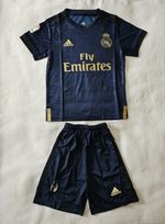 Real Madrid Football Club Navy Blue Kid's Away Football Kit.
