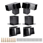 6PCS Pergola Brackets Slant Roof Fixture for Patio Porch Outdoor Shelter Install
