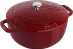 FREE SHIPPING: STAUB 24cm ROUND CAST IRON DRAGON COCOTTE/FRENCH OVEN BORDEAUX