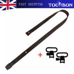 TOURBON Hunting Leather Rifle Sling Shotgun Gun Shoulder Strap with Swivels UK