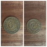 New Brompton & Folkstone CO OP TOKENS 6D Kent coop token Cooperative Collectable