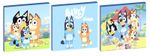 BLUEY & BINGO SET OF 3 CANVAS PICTURES - 5 sizes to choose from