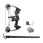 45lb Mini Compound Bow Archery Shooting Shooter Steel Ball Launcher Hunting