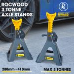 Axle Stand 3 Tonne Ton Car Jack Ratchet Heavy Duty Pair Of Stands