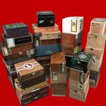 Lot of 10 Empty Wooden Cigar Boxes