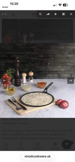 Pre-seasoned cast Iron Flat Multi Tawa 30cm Used Once Only.