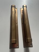 Original Art Deco Brass Door Handles (pair)