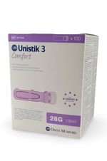 Unistik 3 Comfort Safety Lancets 100's -For Diabetic Single Use -Blood Glu Test-