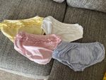9-12 months Nutmeg & George Baby Girls frilly knickers Pink White Yellow (E)