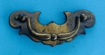 Brass Antique Hardware Colonial Chippendale Batwing Drawer Pull 3"centers