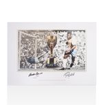 Gordon Banks & Pele Dual Signed Photo - 1970 World Cup Autograph
