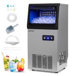 Commercial Ice Maker 50kg/24H 36 Cubes in 13 Mins Stainless Steel Ice Machine