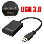 HD 1080P USB 3.0 to to HDMI Video Cable Adapter Converter for PC Laptop HDTV