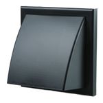 Blauberg DECOR155X155-100HKBK Cowled Grille with Damper 100mm/4"  (Black)
