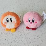 Nintendo Kirby Soft Plush Mini Tomy Toys x 2 Small 5cm VGC. Kirby and Waddle Dee