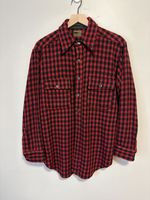 Vintage 1940’s Champion Knitwear Mills Plaid Flannel Shirt Jacket Size Large USA