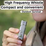 Survival Whistle Double Tube Bursting Sound Whistle Outdoor SOS Whistle Stainles